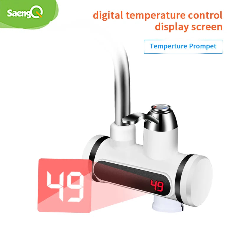 SaengQ Digital Display Electric Water Heater 220V Kitchen Faucet