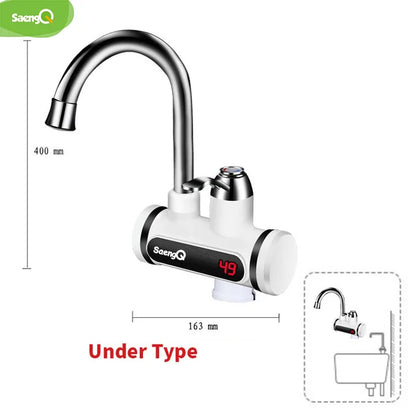 SaengQ Digital Display Electric Water Heater 220V Kitchen Faucet