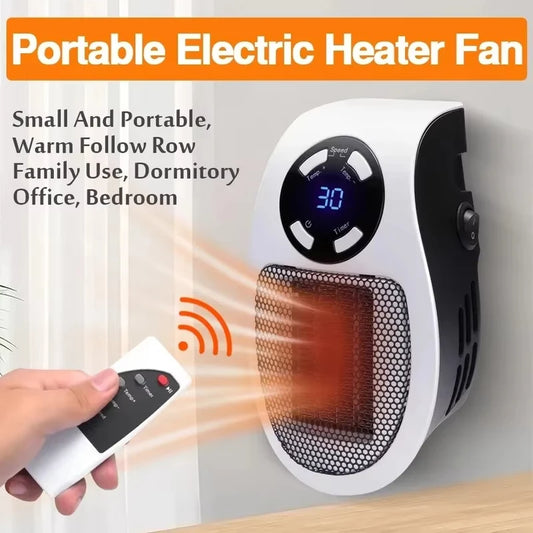 500W Portable Heater Electric Heater Plug in Wall Room Heater