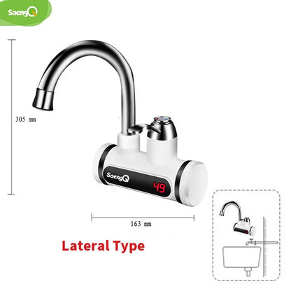 SaengQ Digital Display Electric Water Heater 220V Kitchen Faucet